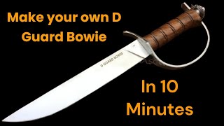 How to Make a Antiqued D Guard Bowie Knife