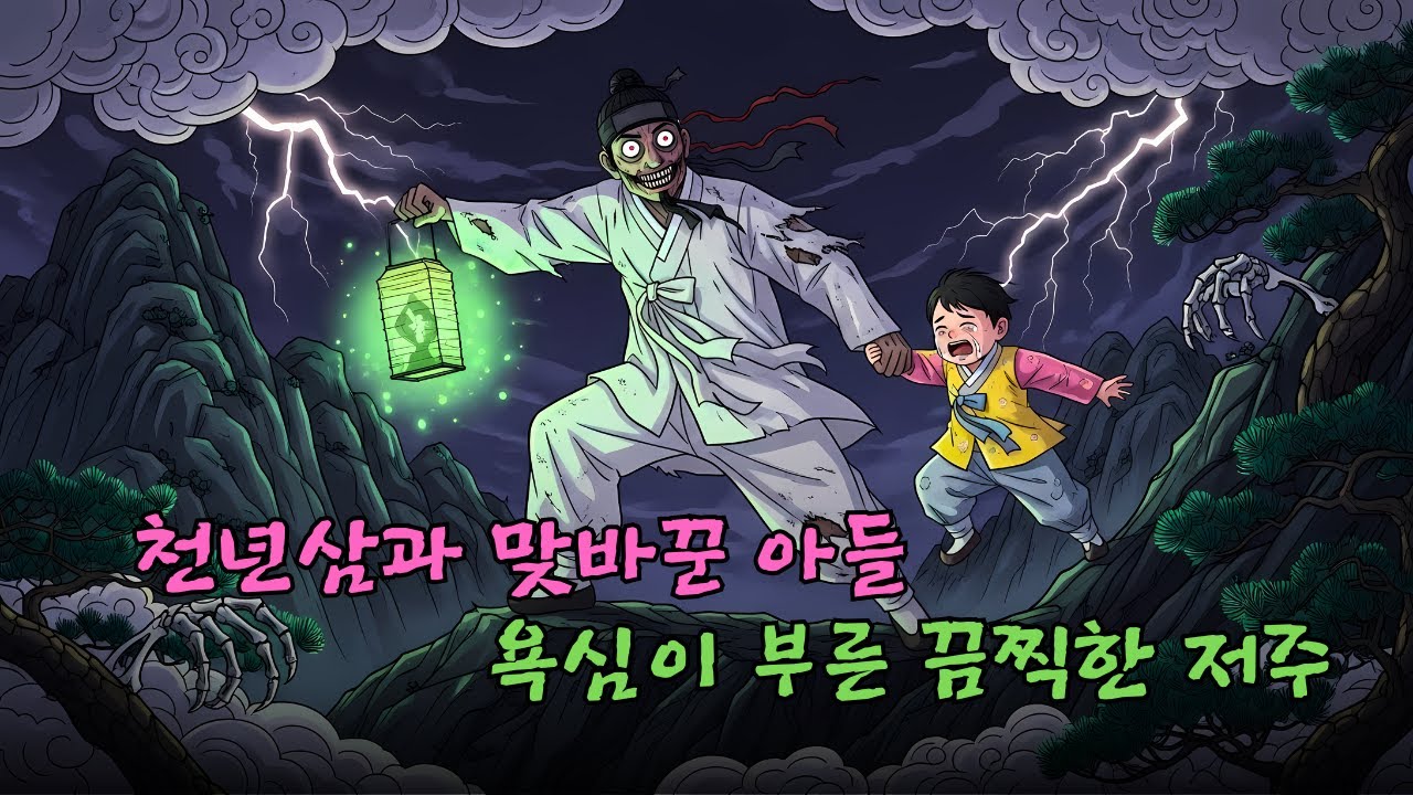 천년삼을 탐내어 산신령에게 하나뿐인 외아들을 제물로 바친 비정한 아버지의 소름 끼치는 최후 | 잠 잘 오는 한국 전래동화 야담