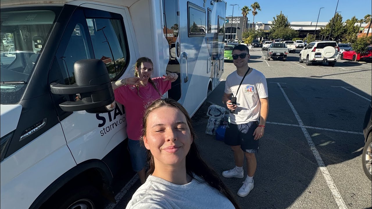 Fly 17 hours with us, reunite with Amelie, collect the camper, head to the beach!