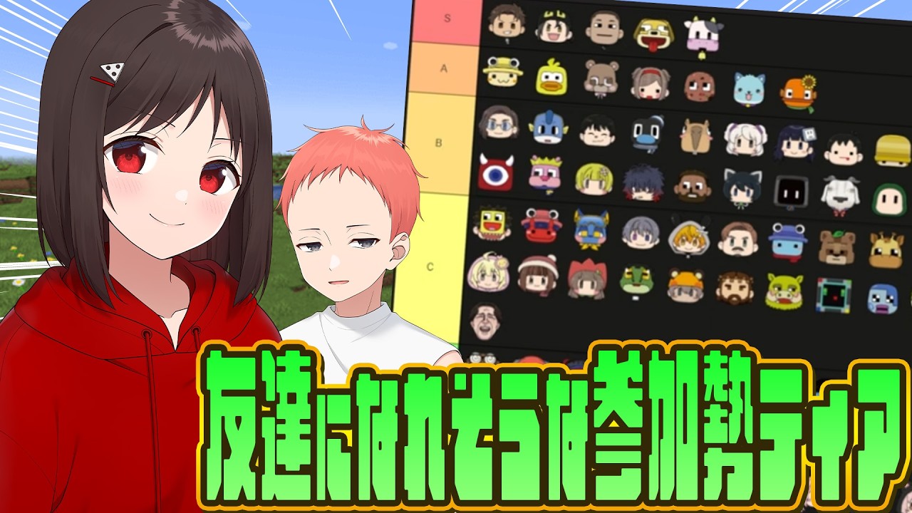 友達になれそうな参加勢Tier（たぶん）