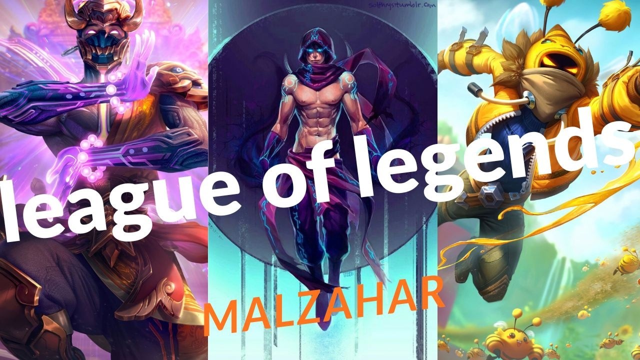 League of Legends -malzahar gameplay bot lane feeding carry failed