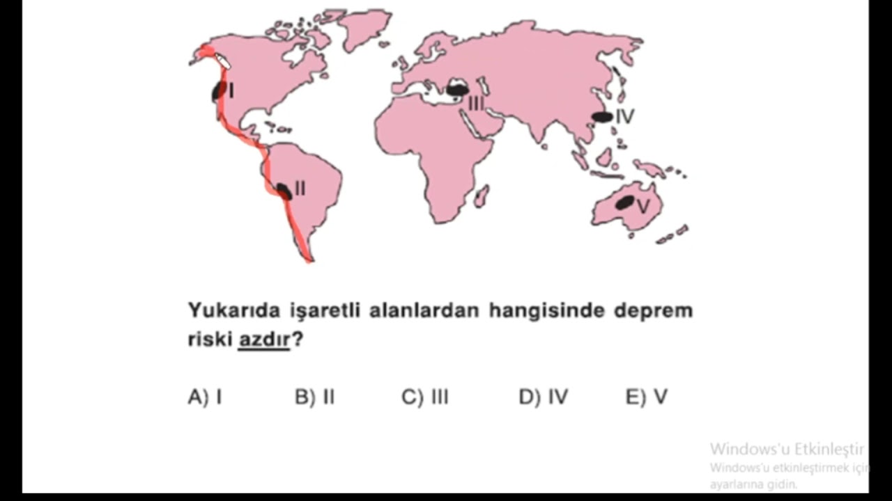 TYT DOĞAL AFETLER SORU ÇÖZÜMÜ AÇIKLAMA YAPILARAK EN KISA YOLDAN AKILDA KALACAK ŞEKİLDE ÇÖZÜLDÜ..
