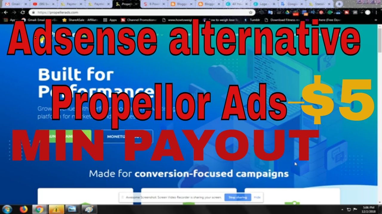 ADsense Alternative  PROPELLER  ADS