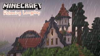 Every cottage needs a tower! | Rainy Minecraft Longplay (no commentary)