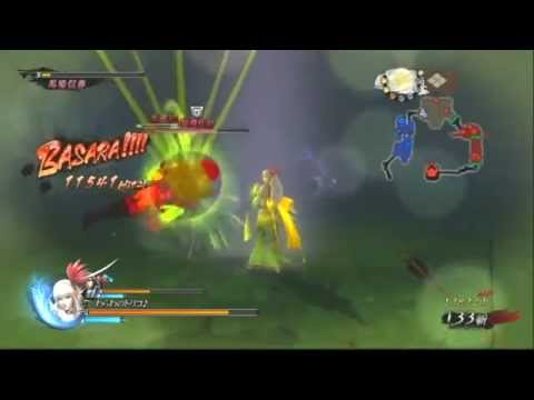 戦国BASARA4皇～京極マリア　固有奥義「わらわのトリコ♪」を使ってみた（川中島・武田布陣より）