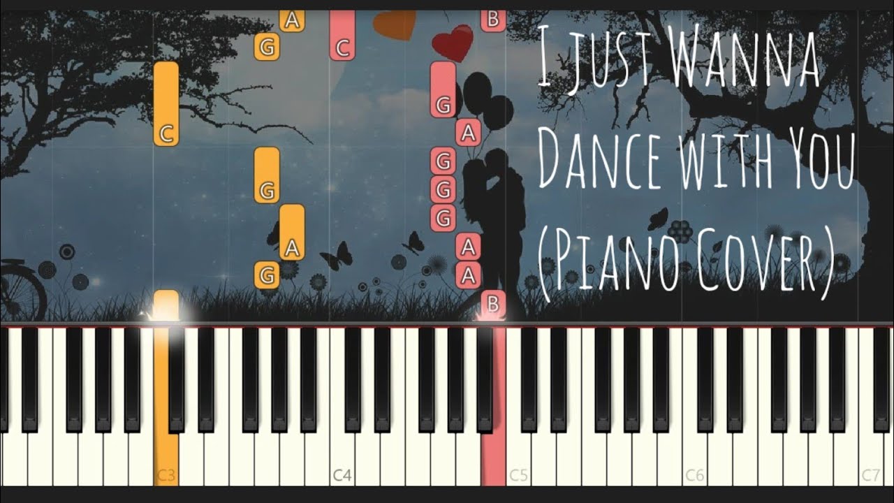 I Just Wanna Dance With You George Strait Piano Cover Synthesia Tutorial Youtube