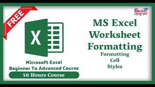 MS Excel Beginners To Advanced Course | Formatting Cell Styles | Excel Worksheet |