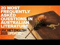 20 Most Frequently Asked Questions in Australian Literature | UGC NET English 2025 | Must-Watch PYQs