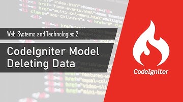CodeIgniter Model - Deleting Data | Web Systems and Technologies 2 (CodeIgniter 3)