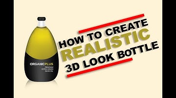 How to Create a Realistic 3D Bottle | Illustrator Tutorial ( Mesh Tool)