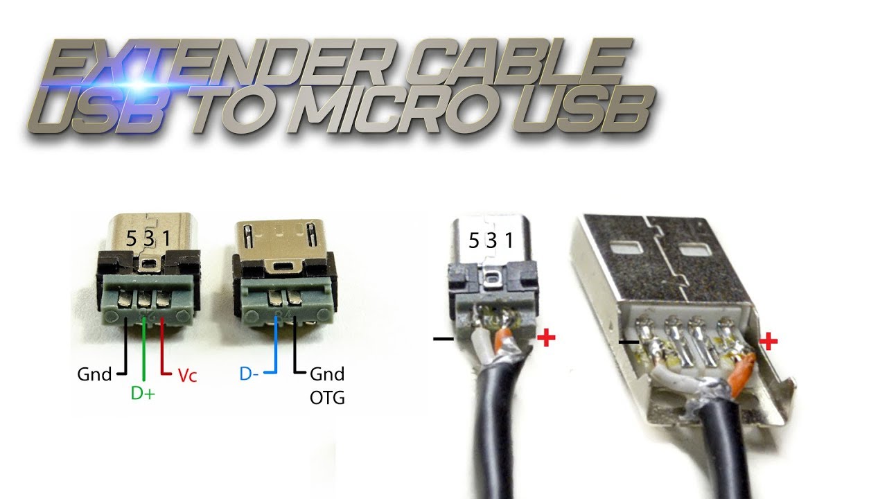 Usb To Micro Usb Cable Diy Youtube