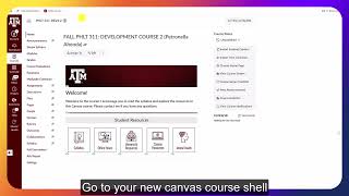 Instructional video Copy a Canvas Course