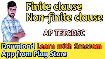 Finite & Non-finite clauses || AP TET & DSC || 10th Class Textbook || Learn with Sreeram