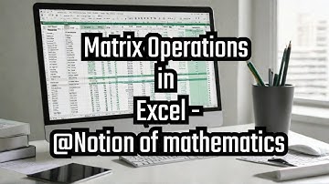 Functions of EXCEL for Matrix Operations || Matrix Addition, Multiplication, Inverse via Excel