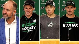 Pete DeBoer, Jake Oettinger, Jason Robertson, Mason Marchment | Stars-Blues post-game comments 4.17