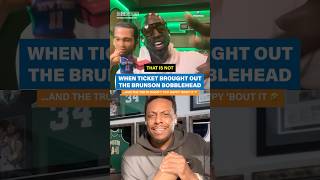 Paul was NOT happy when KG was flaunting the Big Body Brunson bobblehead at the studio 😅