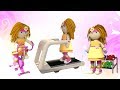 Dollhouse cartoon: The Gym - A dolls cartoon for girls &amp; a baby learning cartoon