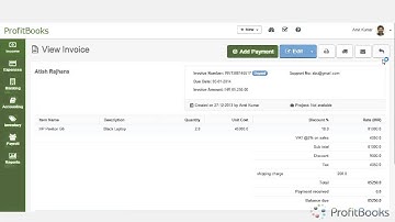 Create invoices in ProfitBooks