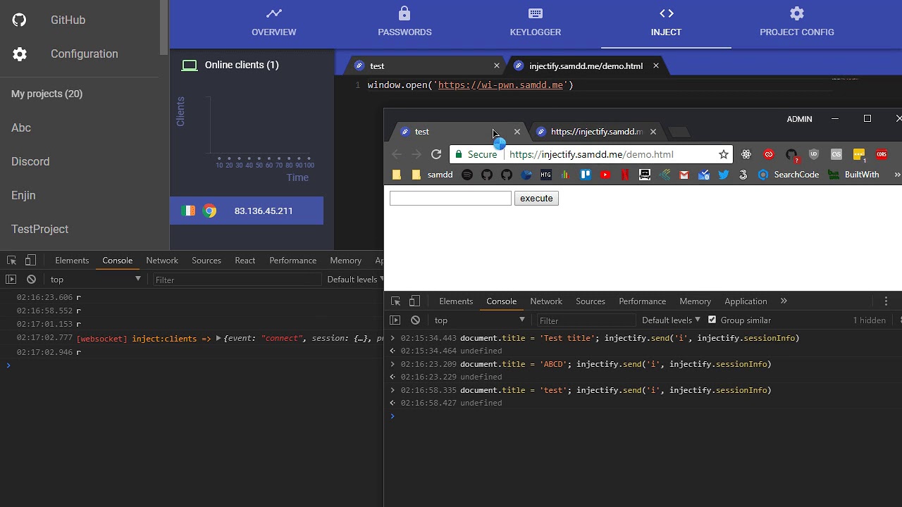 (4) Injectify - Tool for advanced MiTM attacks on websites - YouTube