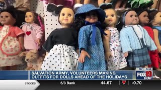 Salvation Army, volunteers make outfits for dolls ahead of holidays