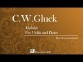 Cwgluck  melodie  violin and piano  piano accompaniment