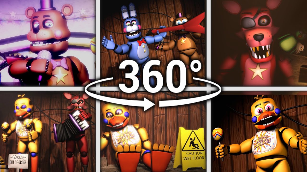 360°| ROCKSTAR COMPILATION!! - Five Nights at Freddy's [SFM] (VR Compatible)