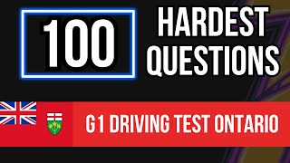 G1 Test Ontario 2026 - Driver's Written Exam (100 Hardest Questions)