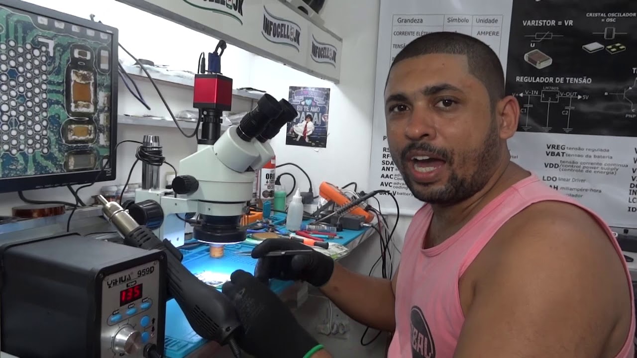 YIHUA 959D Digital Display Hot Air Gun Soldering Iron Gun Repair