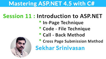 ASP.NET | In Page Technique | Code File Technique | Call-Back Method | Cross Page Submission