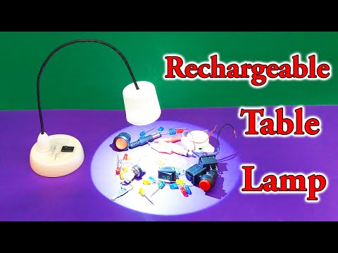 How to Make A Rechargeable Table Lamp | Table lamp Science Project | Miniature Lamp| LED Table Lamp