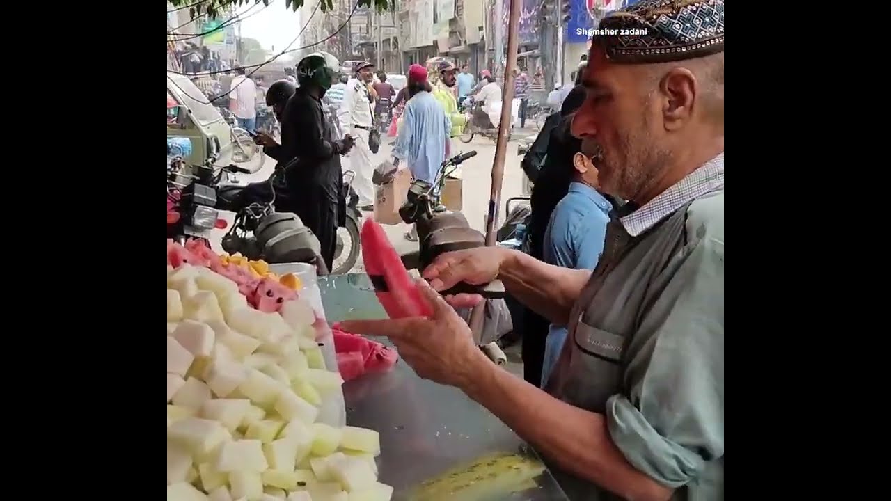 Amazing Fruit Cutting Skills in Karachi 🍉 | Street Fruit Art You’ve Never Seen Before