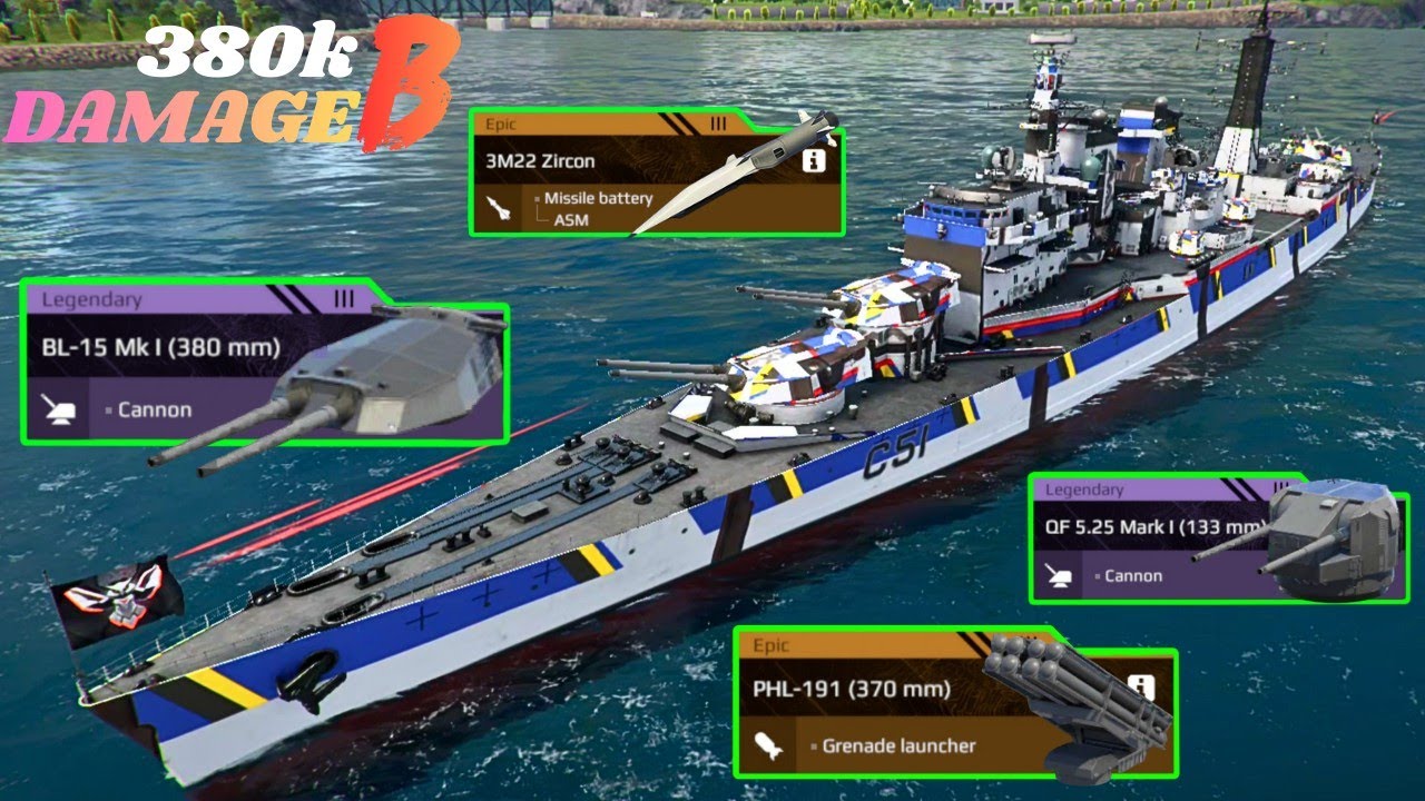  BIG MONSTER ☠️- Mod Burtal battleship 🔥 HMS HOOD 😎- modern warships 