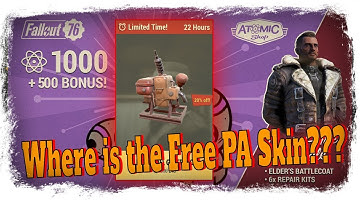💰Fallout 76 Atom Shop Today💰 Clean Small Gen, Bethesda where is the free PA Skin? 1 Quick BR Match