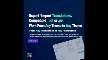 Export and import translations in .po or .xlf work with all modules and templates (Prestashop)