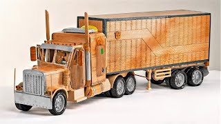 Optimus Prime Truck Handcrafted From Wood | ASMR Woodworking | Super Realistic Wooden DIY Truck