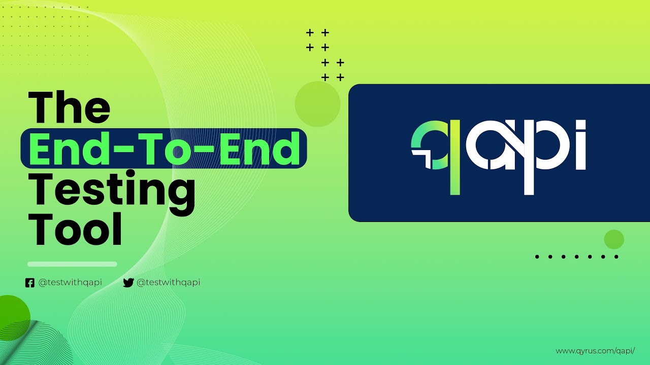 The End to End Testing Tool | qAPI - YouTube