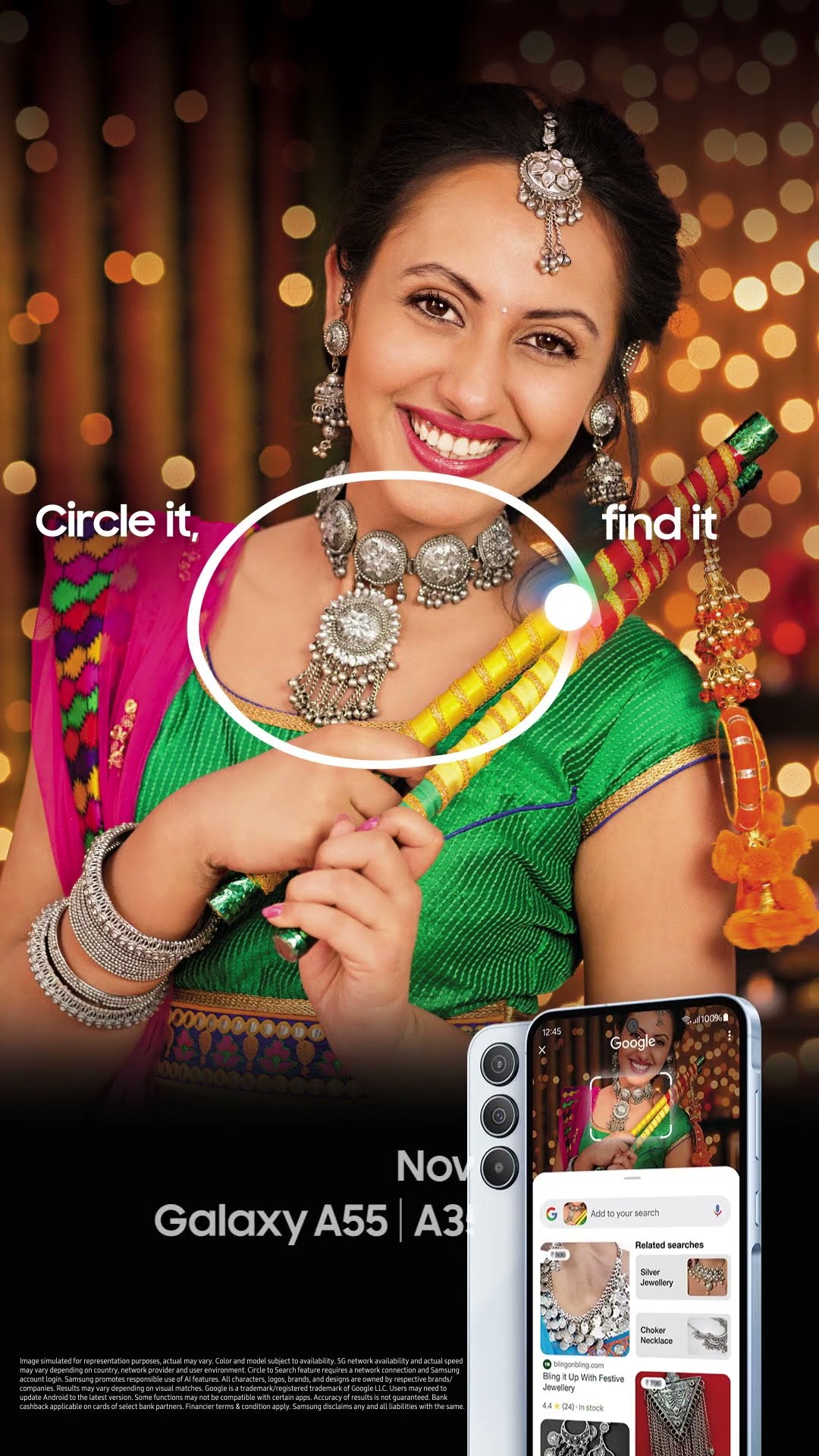 This Navratri spin your search into something awesome with #GalaxyA55|35 5G #AwesomeGalaxyA #Samsung