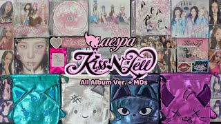 [Unboxing] AESPA - 1st Japan Mini Album 'KISS N TELL' (All ver.) + Pop Up MDs (with POBs)