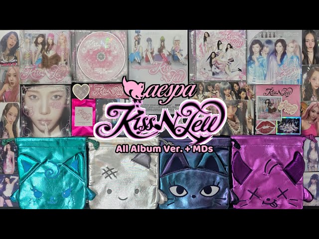 Unboxing] AESPA - 1st Japan Mini Album 'KISS N TELL' (All ver.) +