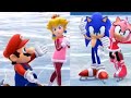 Mario Sonic At The Sochi 2014 Olympic Winter Games Mario X Peach Sonic X Amy Figure Skating Paris 