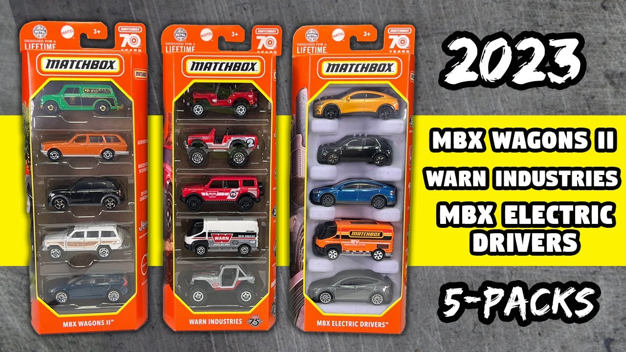 Matchbox 2023 5packs MBX Electric Drivers, MBX Wagons II , and Warn