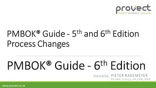 PMBOK 5th Edition versus PMBOK 6th Edition