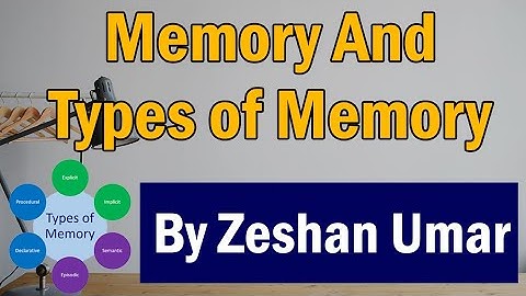 Memory and Types of Memory in Urdu-Hindi by Zeshan Umar