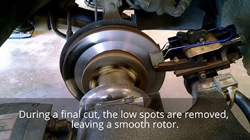On-car brake rotor machining