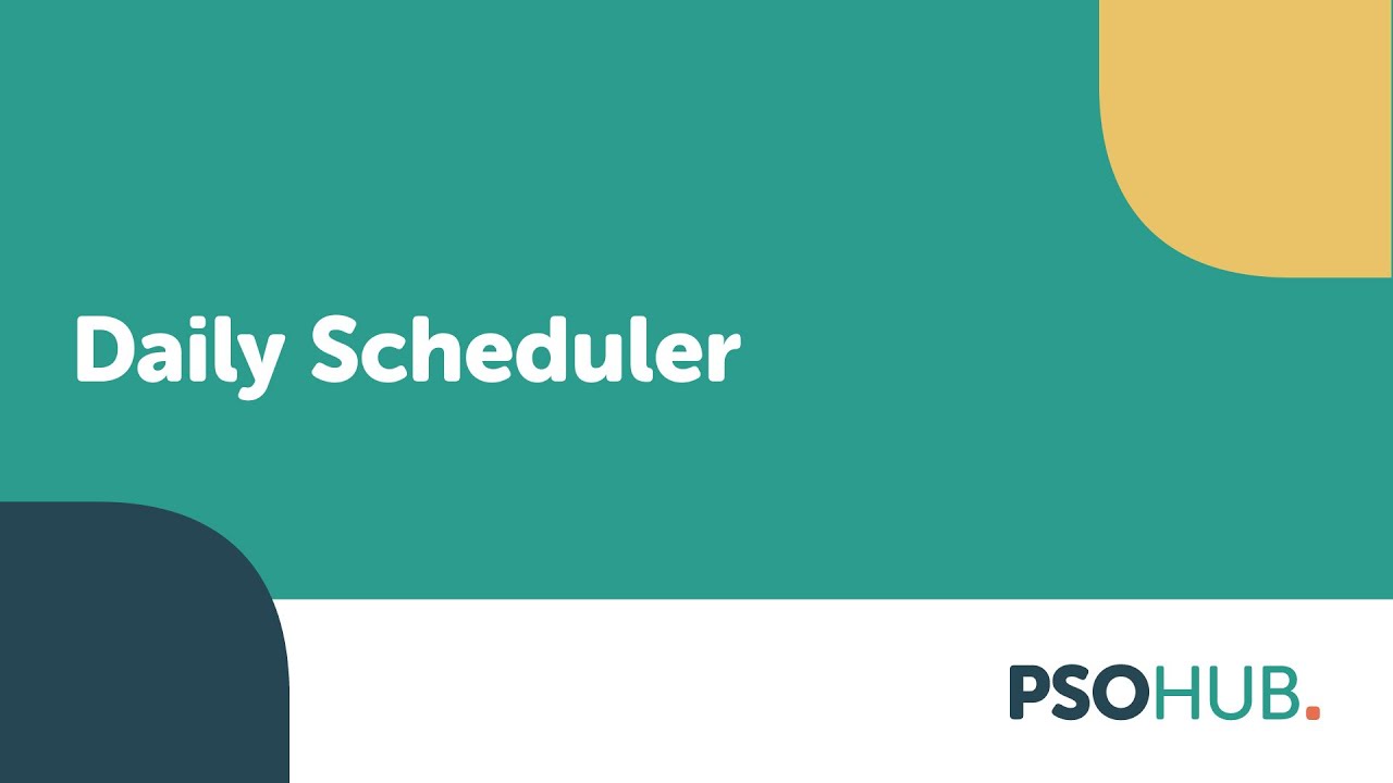 PSOhub Scheduler YouTube