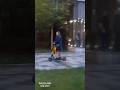 Granny rides a scooter home )