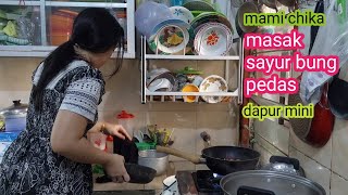 Mami chika pakai daster masak sayur bung pedas