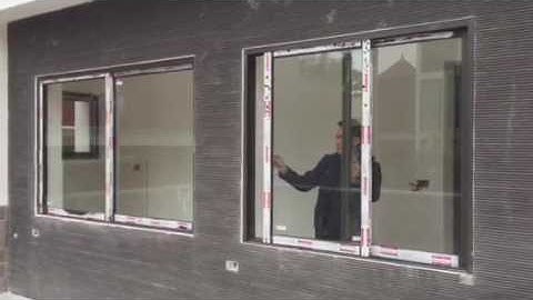 Cửa sổ mở trượt 2 cánh nhôm XINGFA dùng chốt sập - 0985.213.785