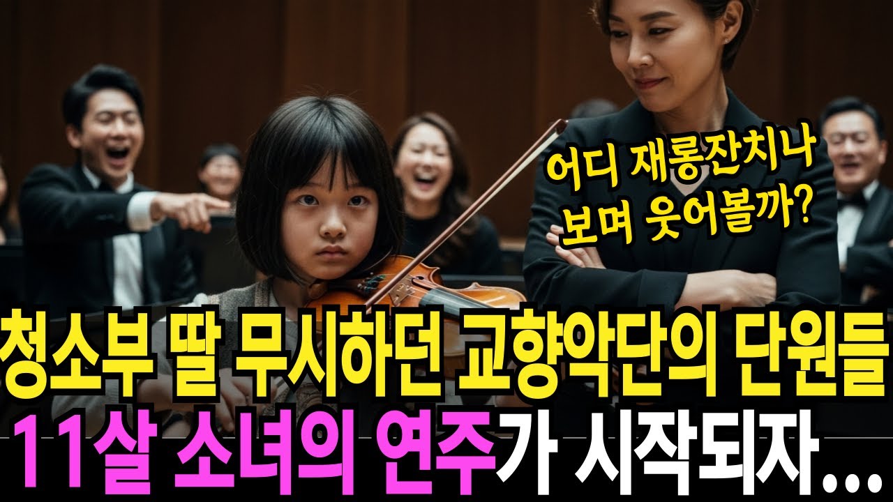 청소부 딸 무시하던 교향악단의 단원들은, 11살 소녀의 연주가 시작되자 모두 얼어붙었습니다 | 반전사연 | 감동사연 | 오디오북