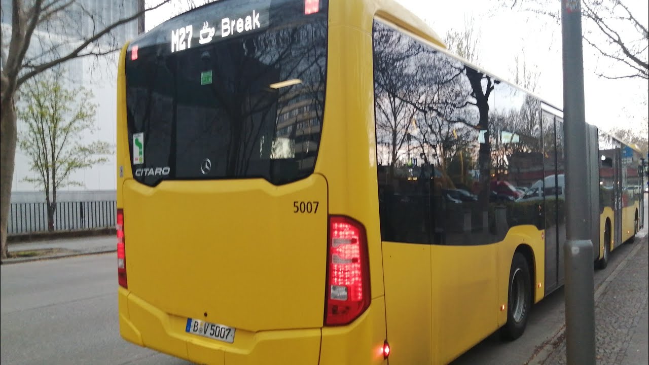 Bus Mitfahrt von Hadlichstraße bis S+U Jungfernheide im MB GN 20 auf M27 mit Bus bahn Fan Komplett